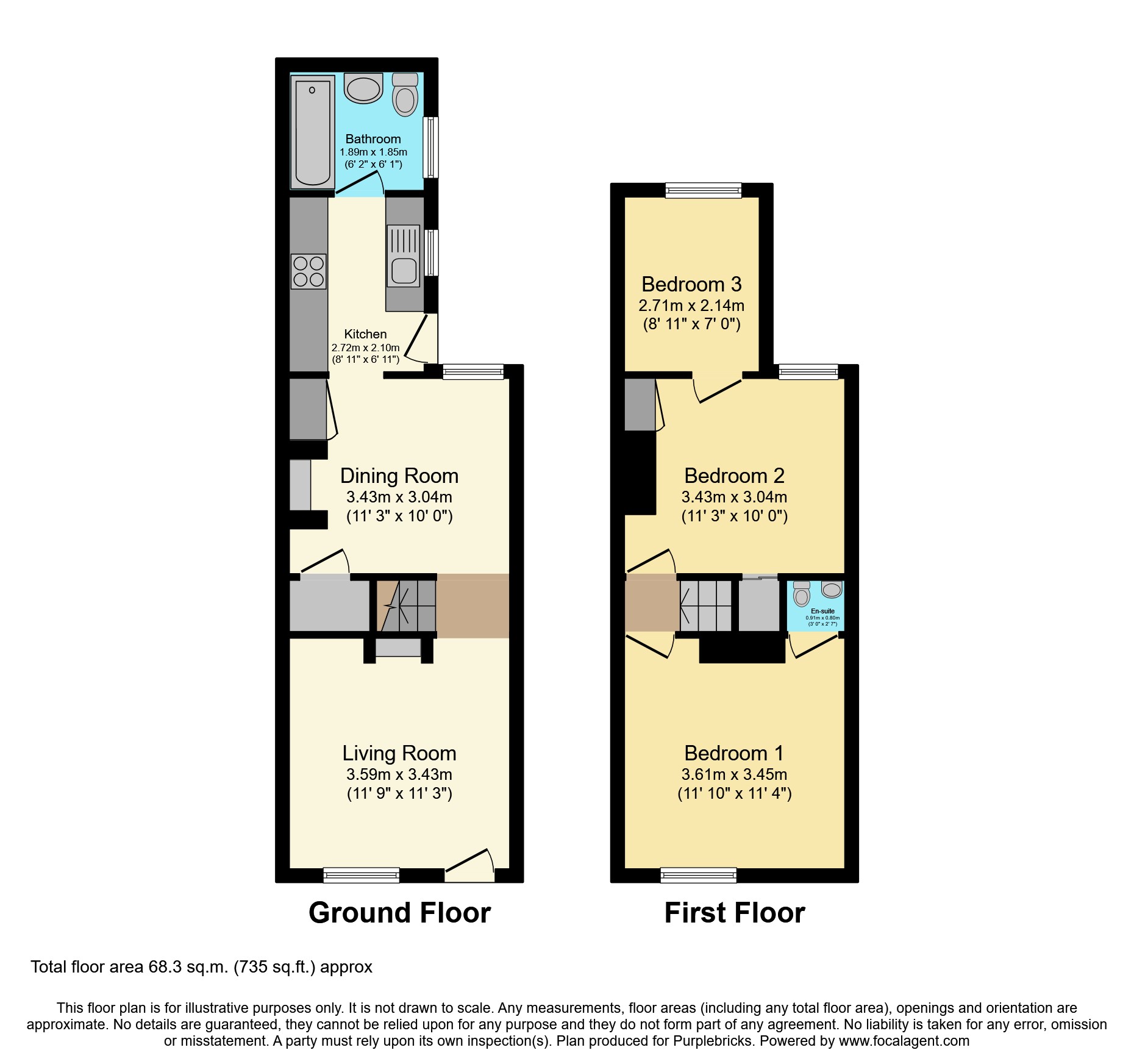 Southgate Street, Bury St. Edmunds IP33, 3 bedroom terraced house for