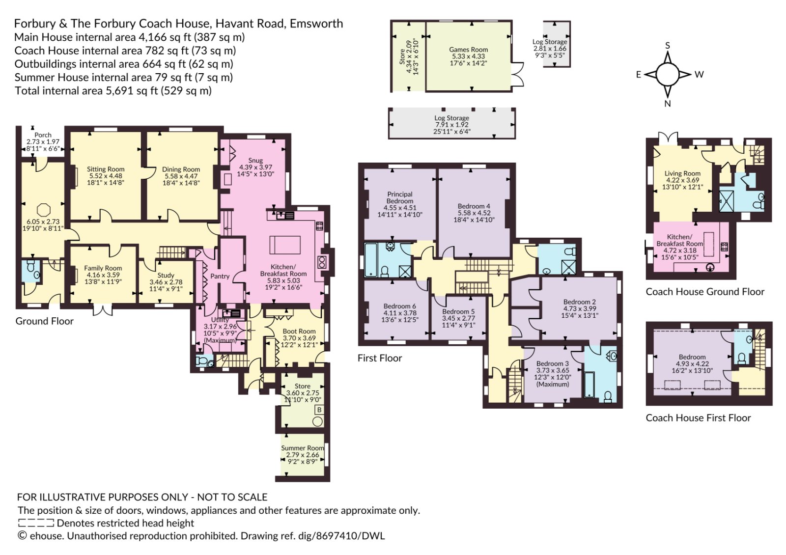 Forbury & The Forbury Coach House, 41, Havant Road, Hampshire floorplan