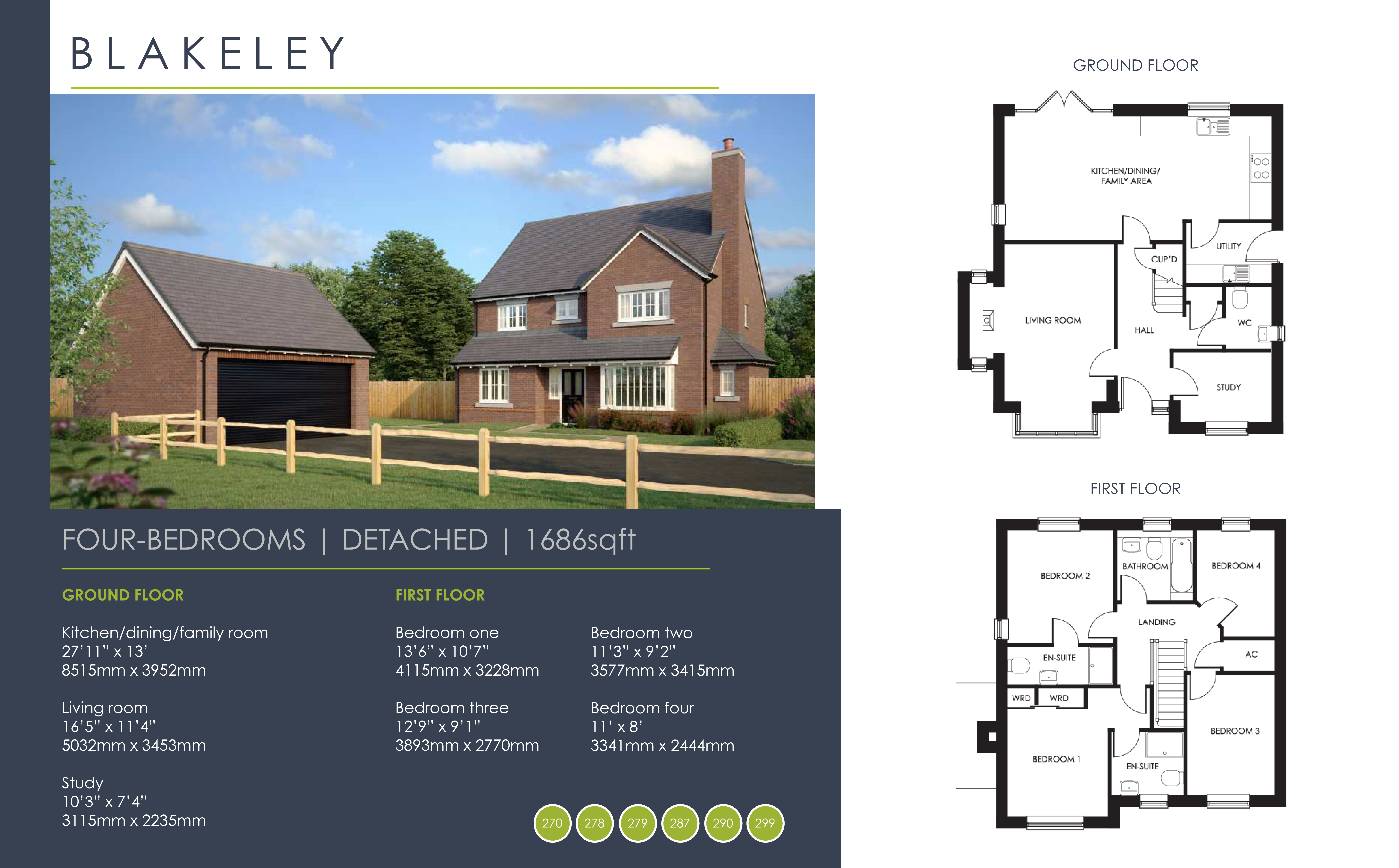 54, "The Blakeley", Swallow Drive, Telford floorplan
