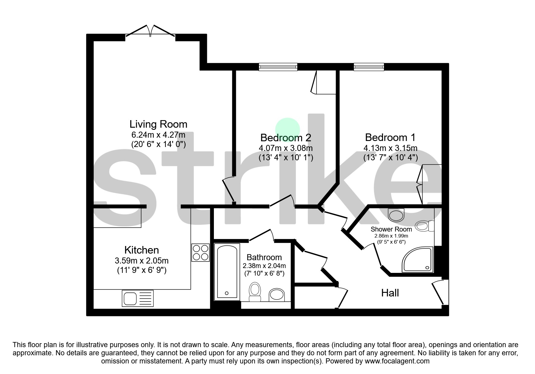 Sycamore Road, Farnborough GU14, 2 bedroom flat for sale 59987858