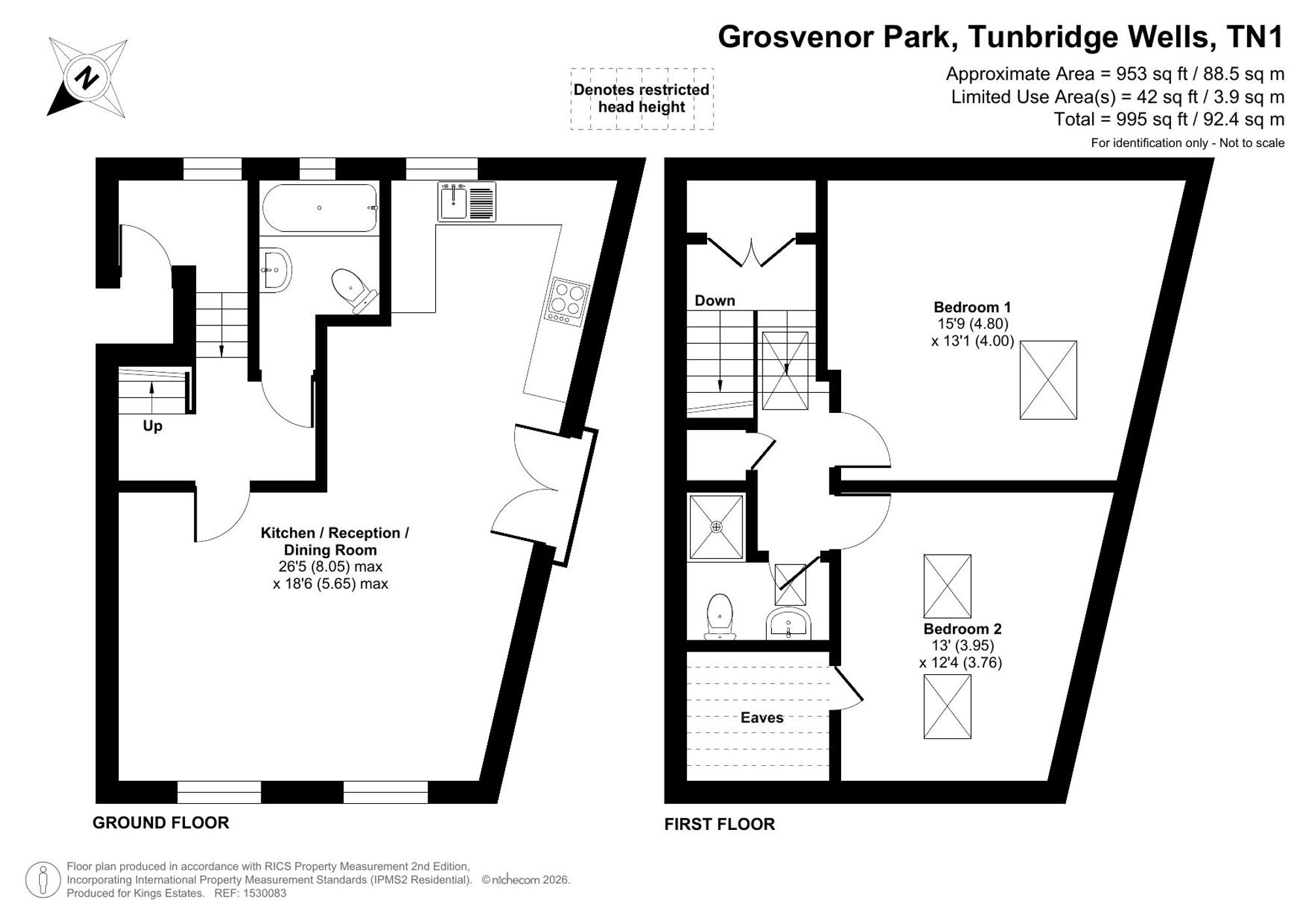 Flat 3, 63 Grosvenor Park, Tunbridge Wells floorplan