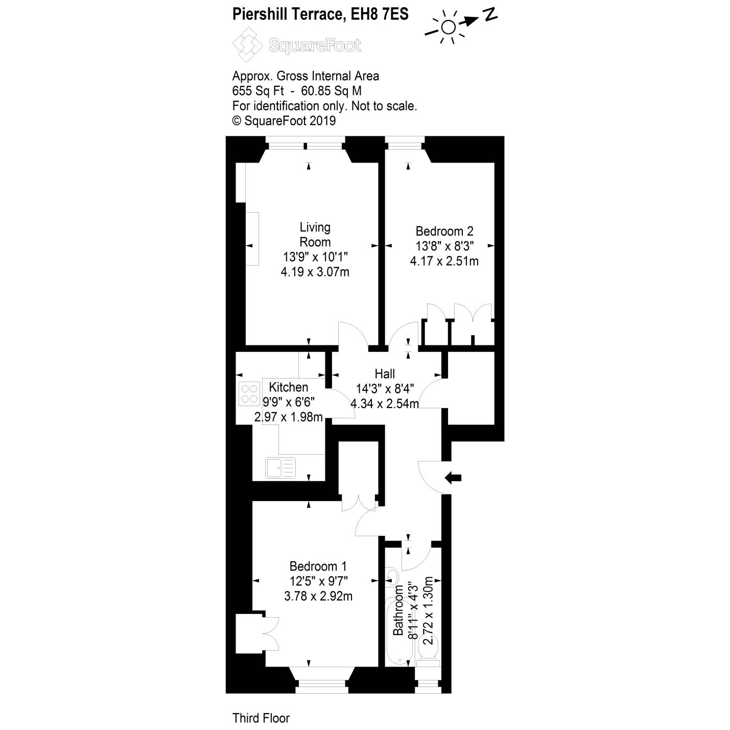 2 Bedrooms Flat for sale in 6/8 Piershill Terrace, Piershill EH8