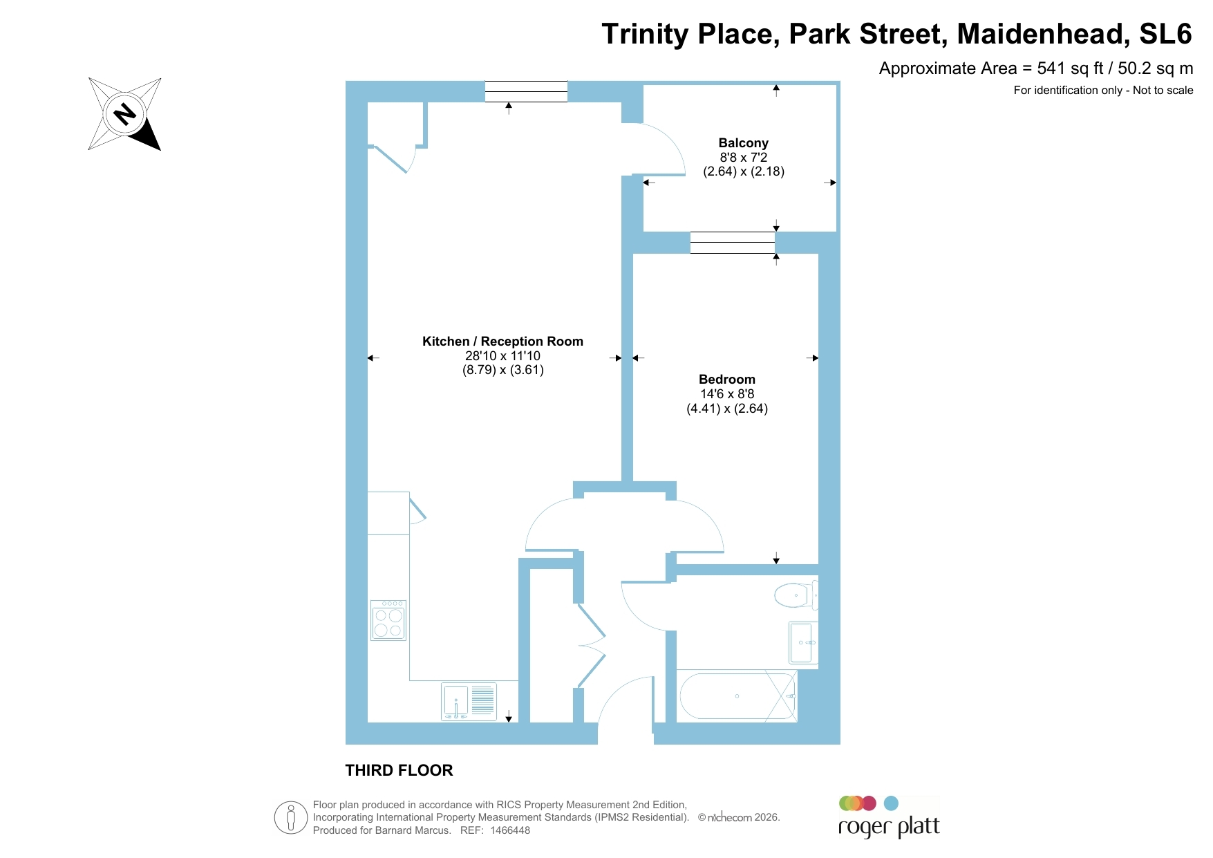 Flat 63, Trinity Place, Park Street, Maidenhead floorplan
