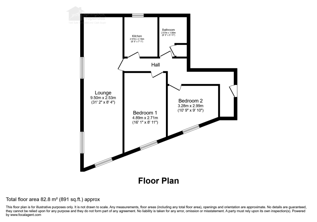 Flat 6, London House, Wiveliscombe floorplan