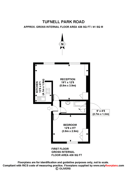 1 Bedrooms Flat to rent in Tufnell Park Road, Tufnell Park N7