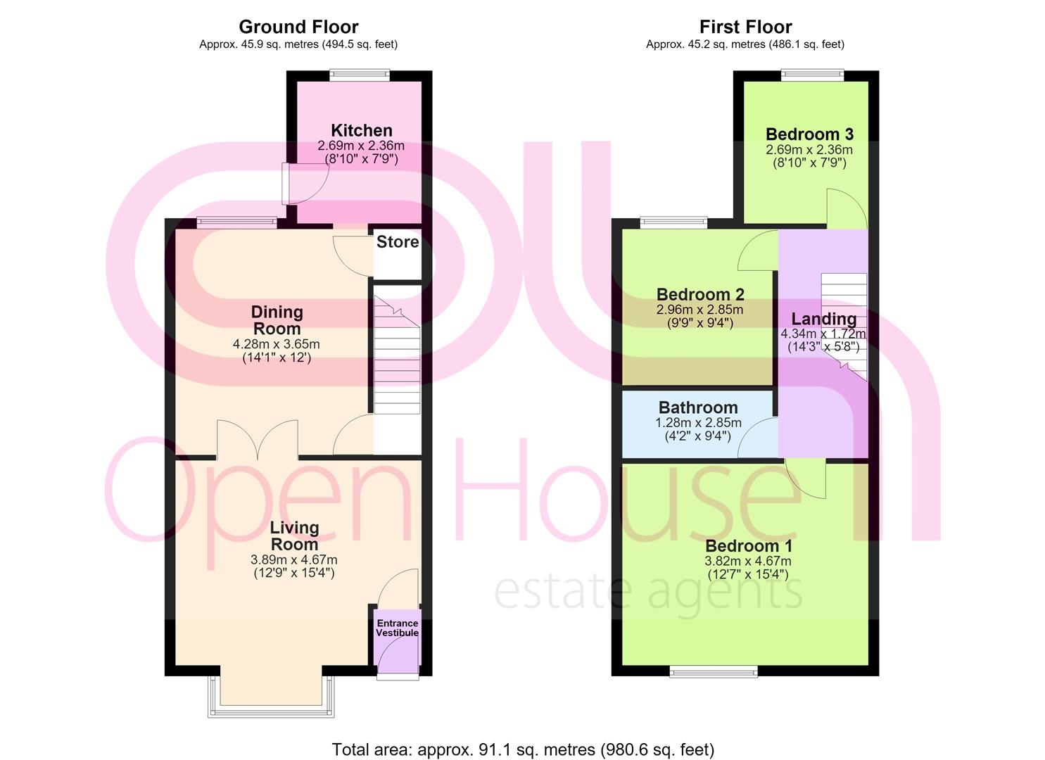 15, Ellesmere Road, Bolton floorplan