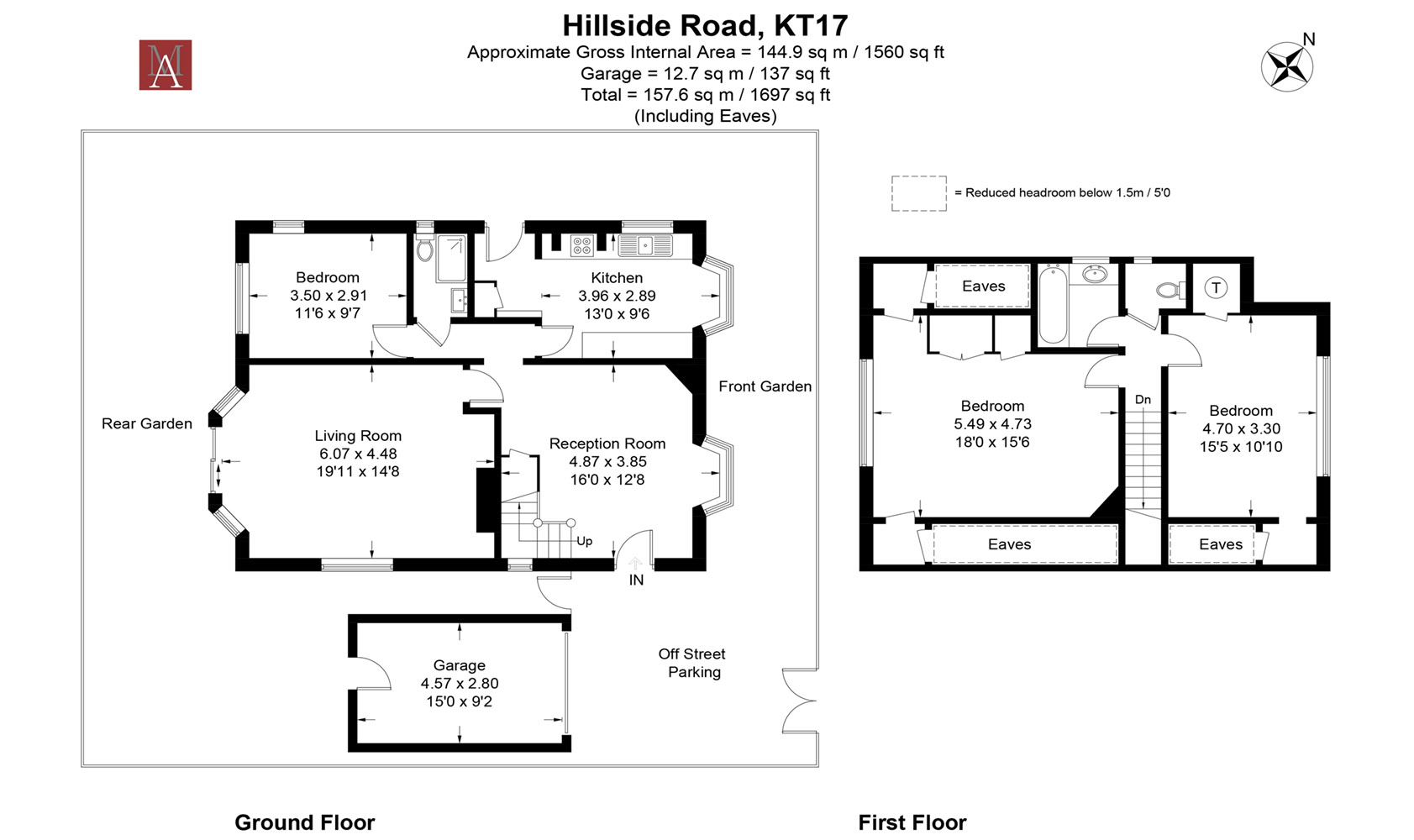 3 Bedrooms Detached house for sale in Hillside Road, East Ewell KT17