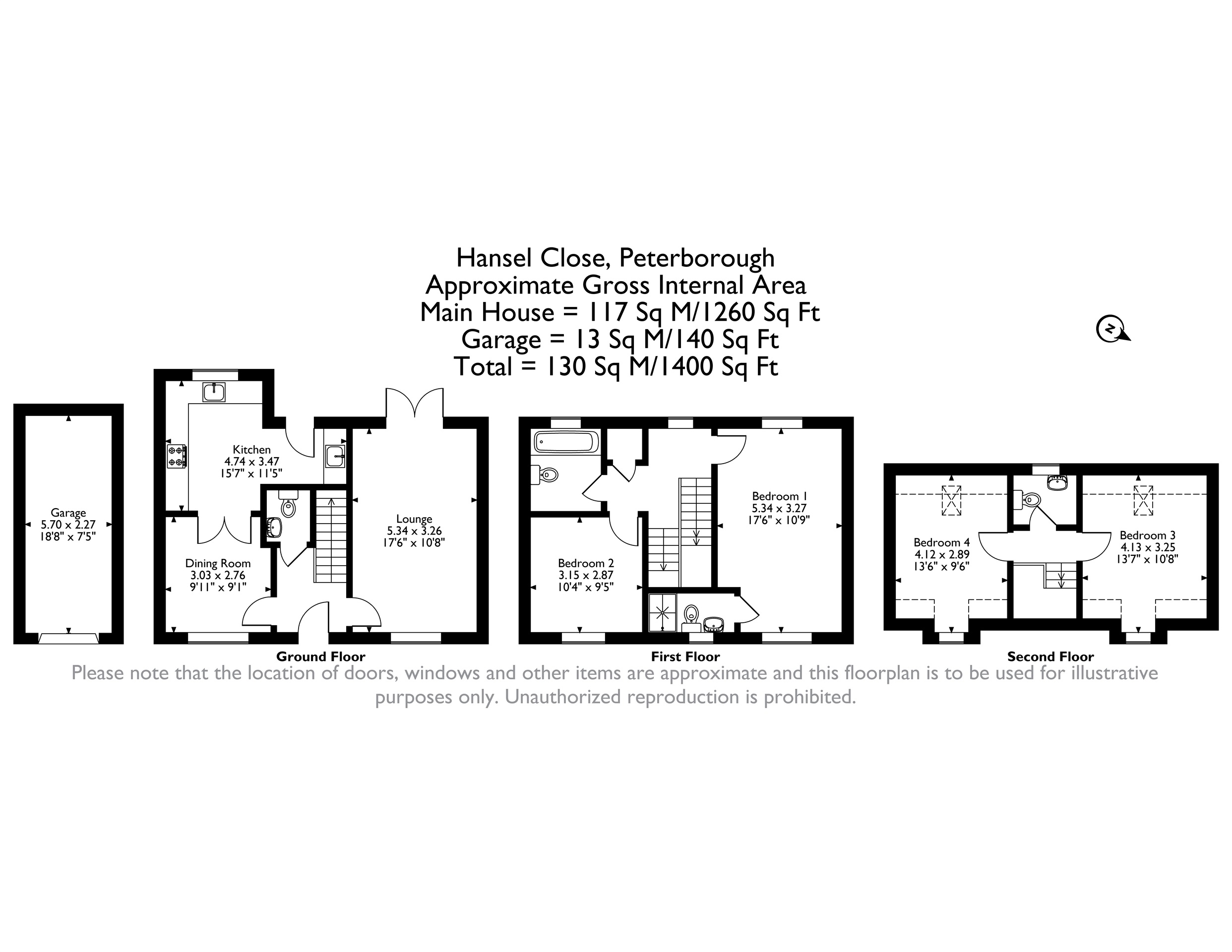 17, Hansel Close, Peterborough floorplan