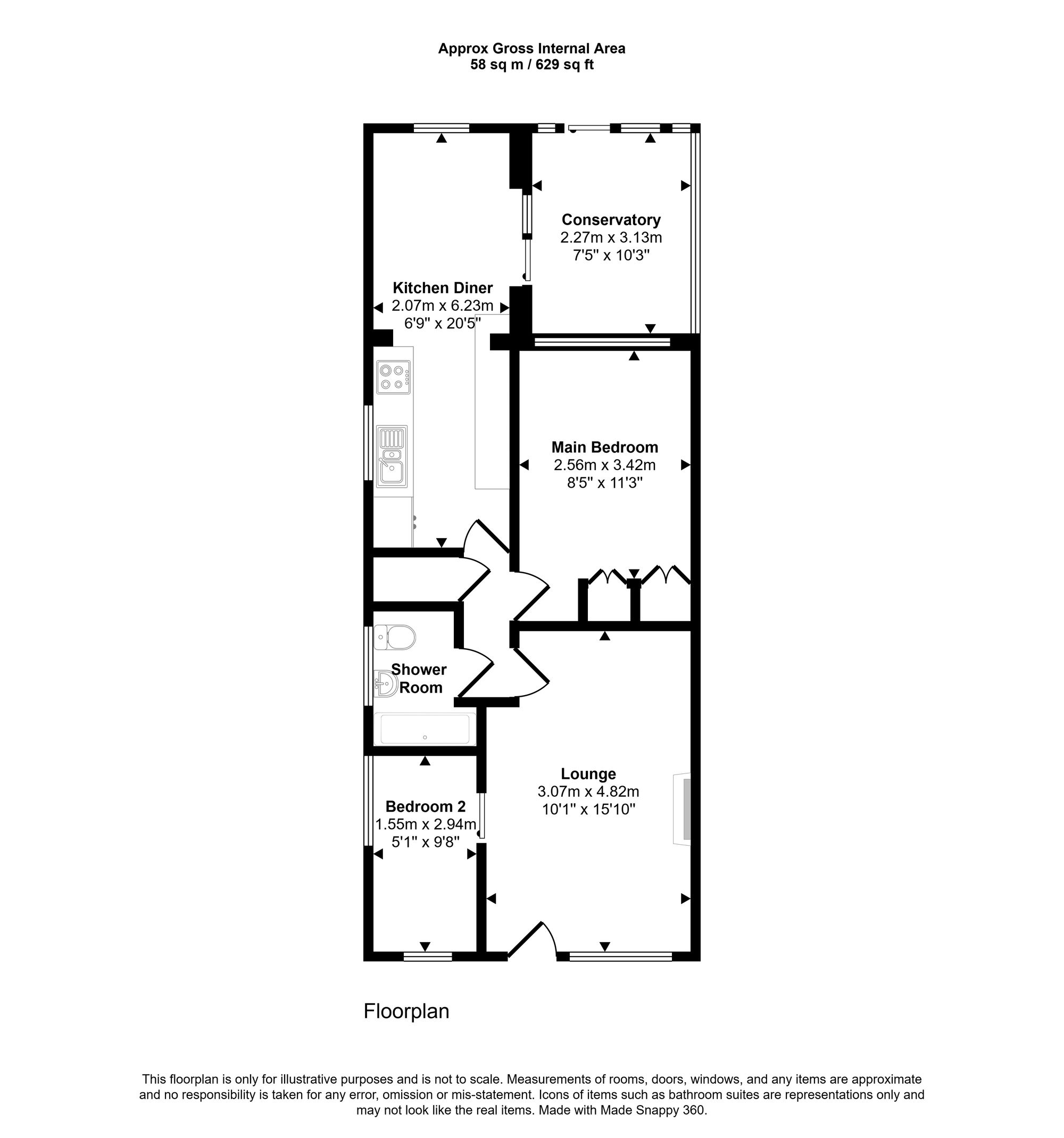 38 Salesbury Way, Wigan floorplan