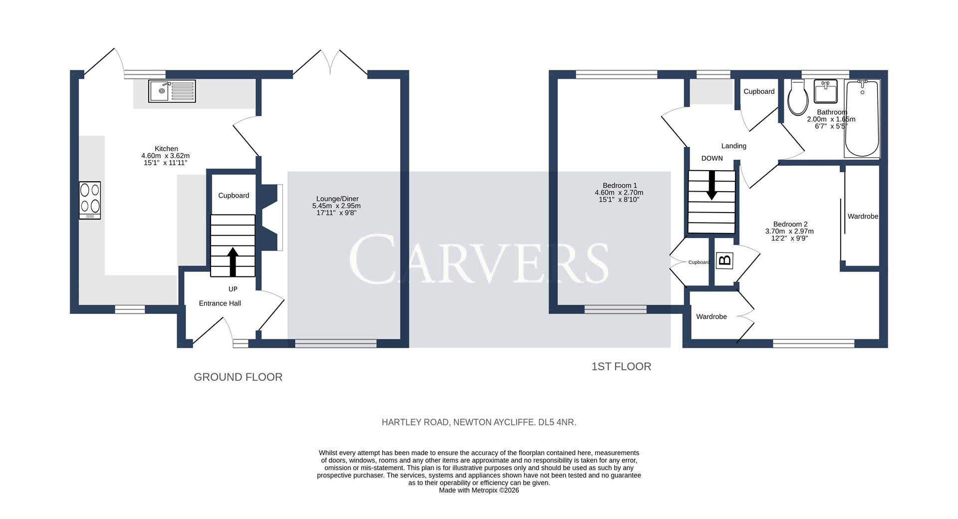 34, Hartley Road, Newton Aycliffe floorplan