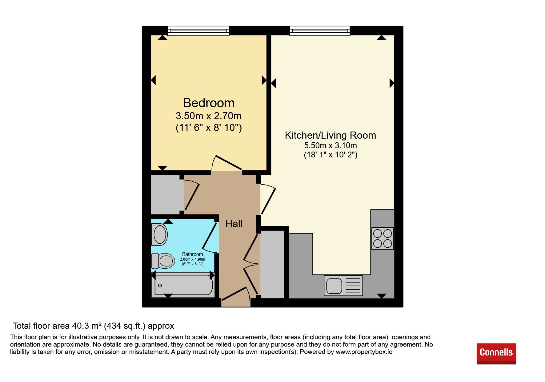 Flat 1, Ashbourne Court, Hill End Lane, St. Albans floorplan