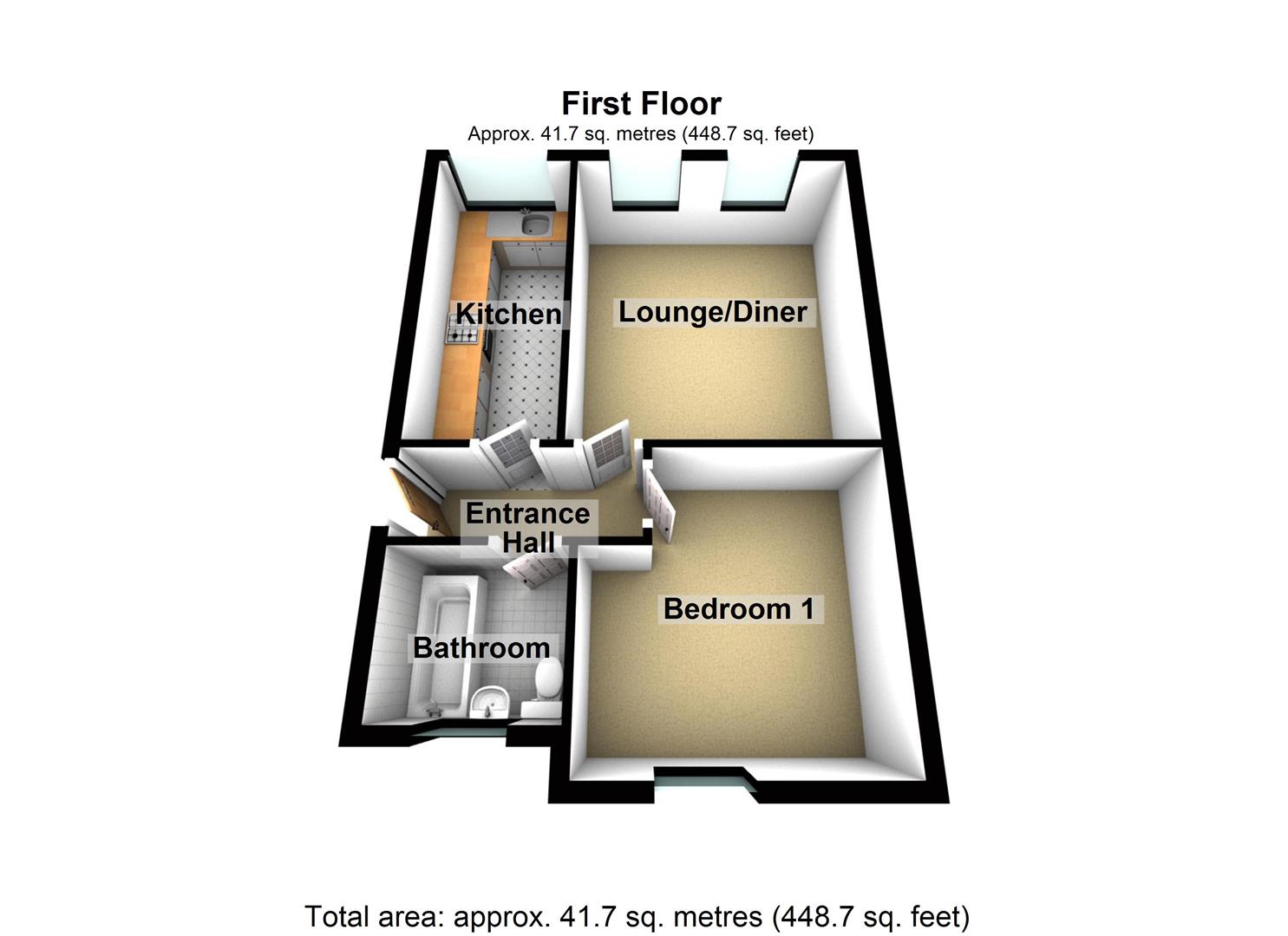 1 Bedrooms Flat to rent in Cavalier Close, Luton LU3