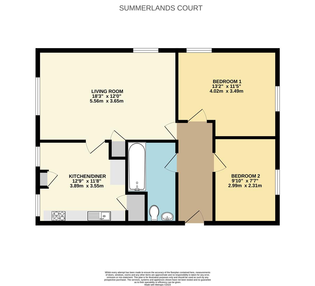 3 Summerlands Court, Heavitree Road, Exeter floorplan