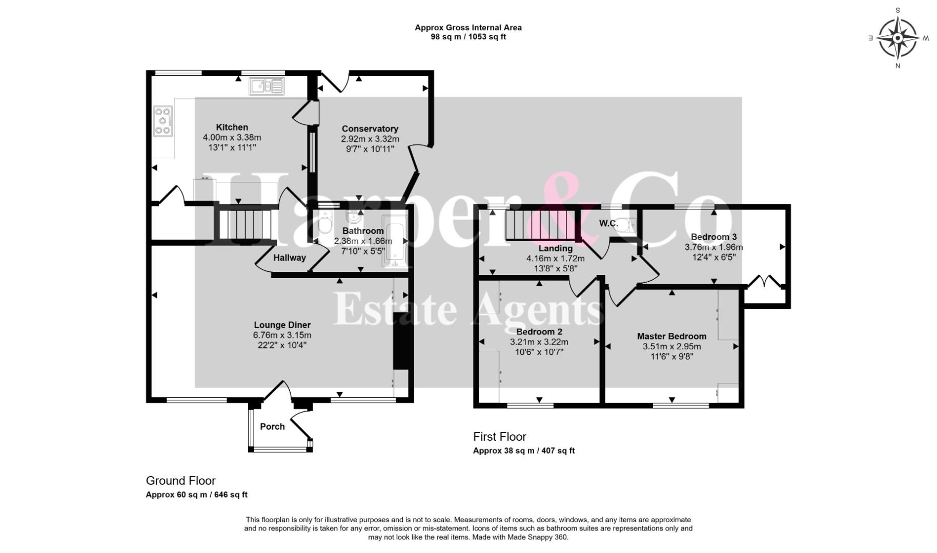 Merlin Road, Middlesbrough, TS3 8EA floorplan