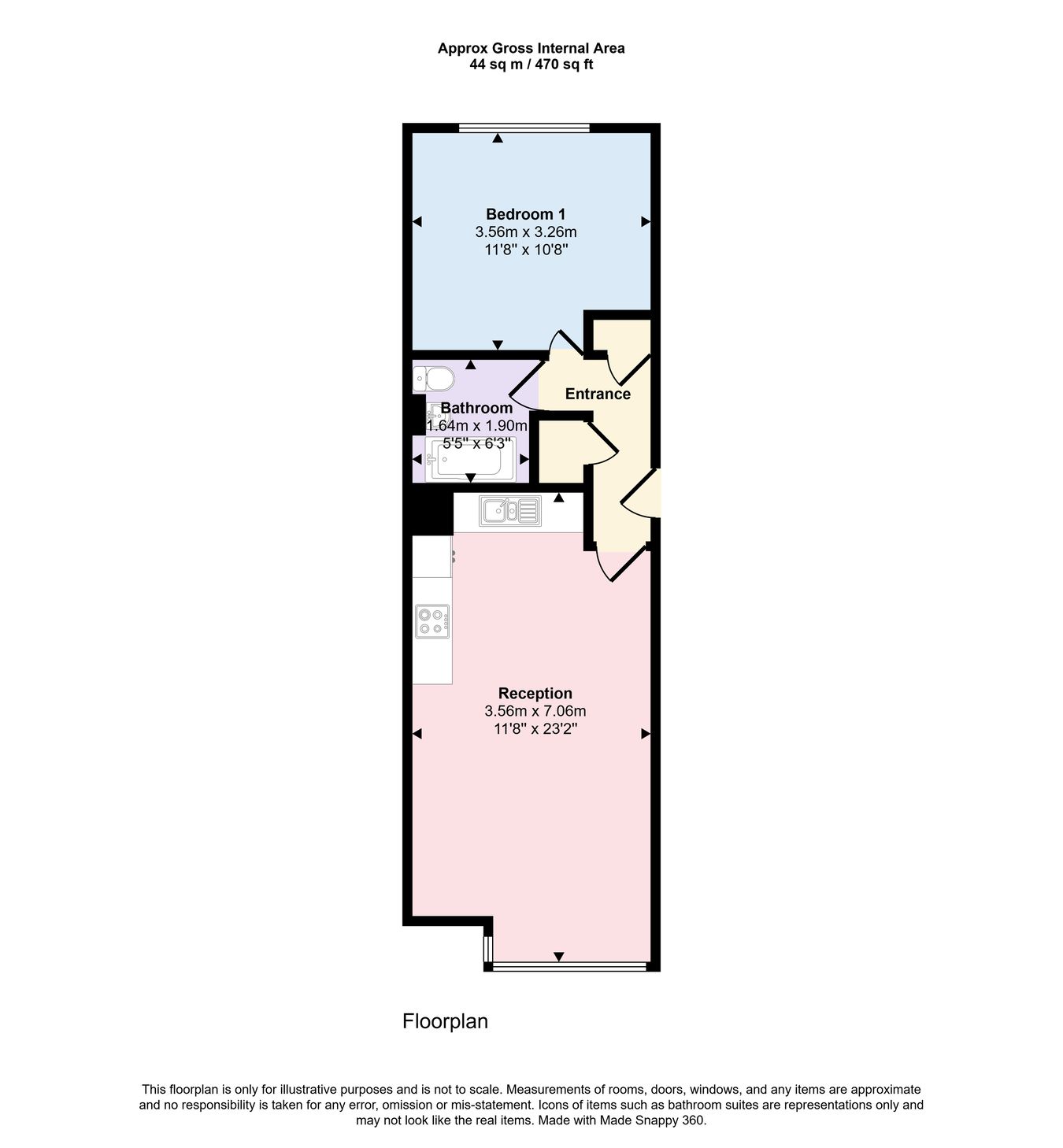 Flat 5 106 Lisson Grove, Portman Gate, London floorplan