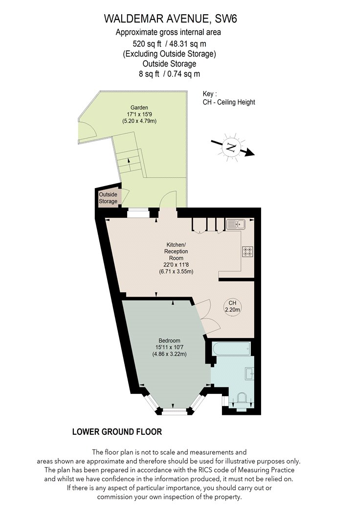 2a, Waldemar Avenue, London floorplan