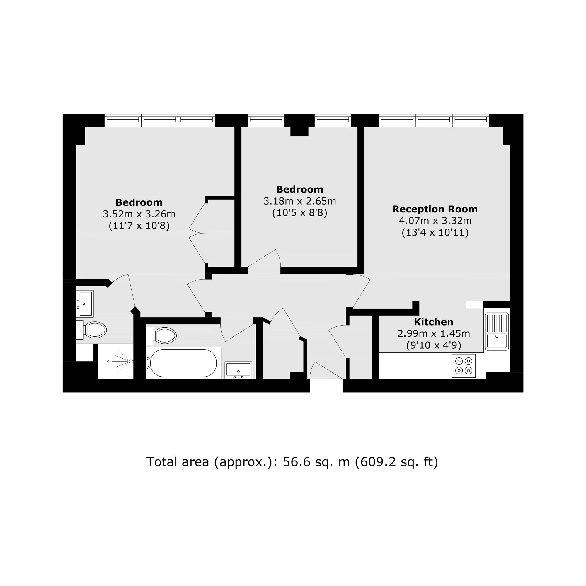 Apartment 165, Metro Central Heights, 119, Newington Causeway, London floorplan