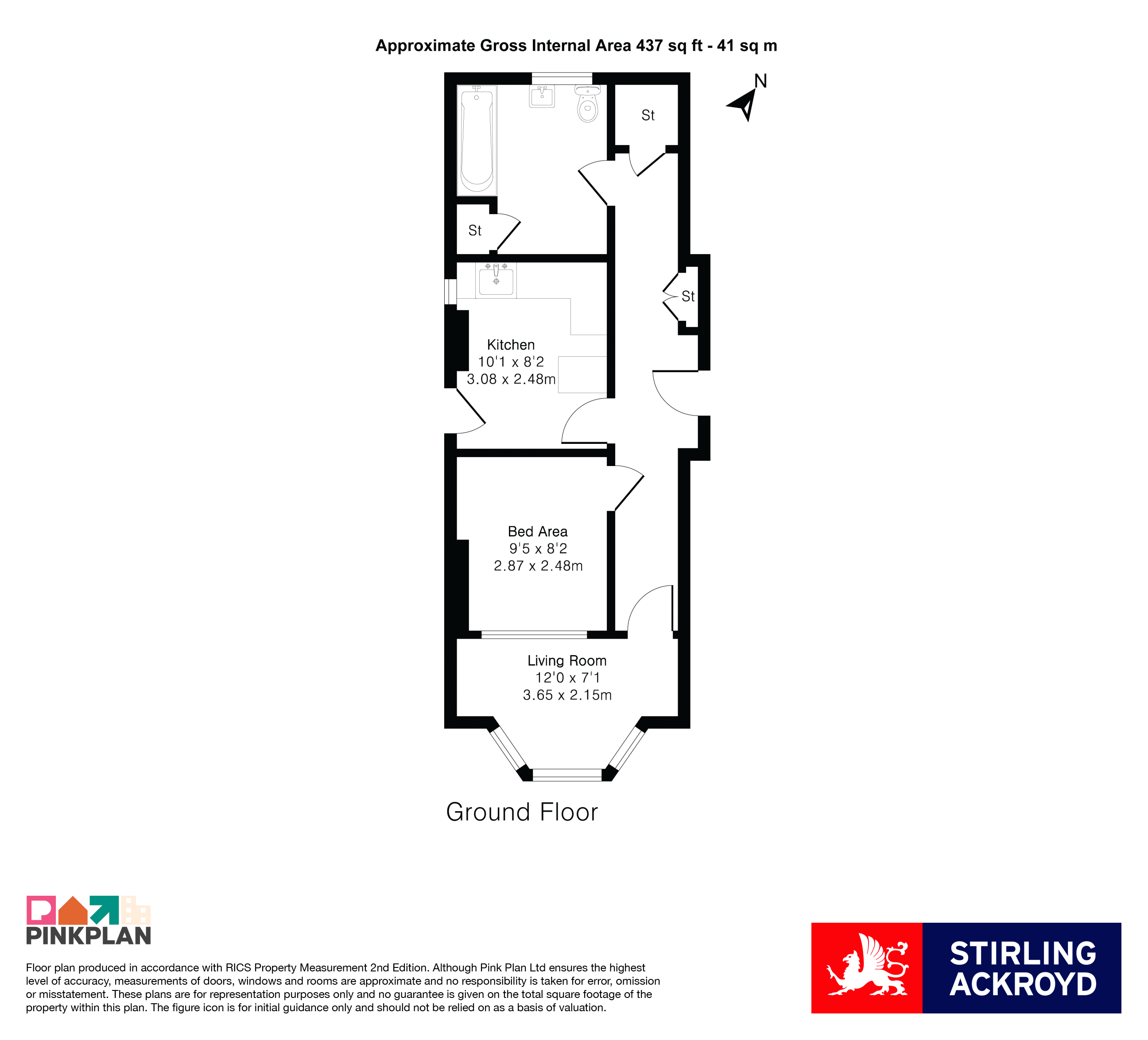 Flat 1, 42, Moreton Road, South Croydon floorplan