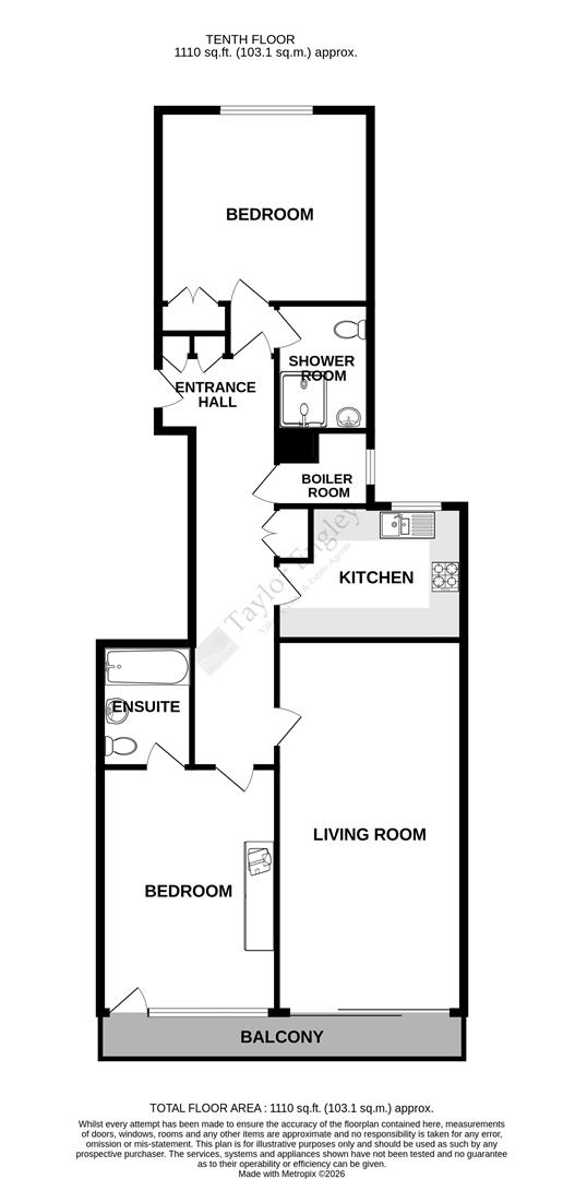 11B, South Cliff Tower, Bolsover Road, Eastbourne floorplan