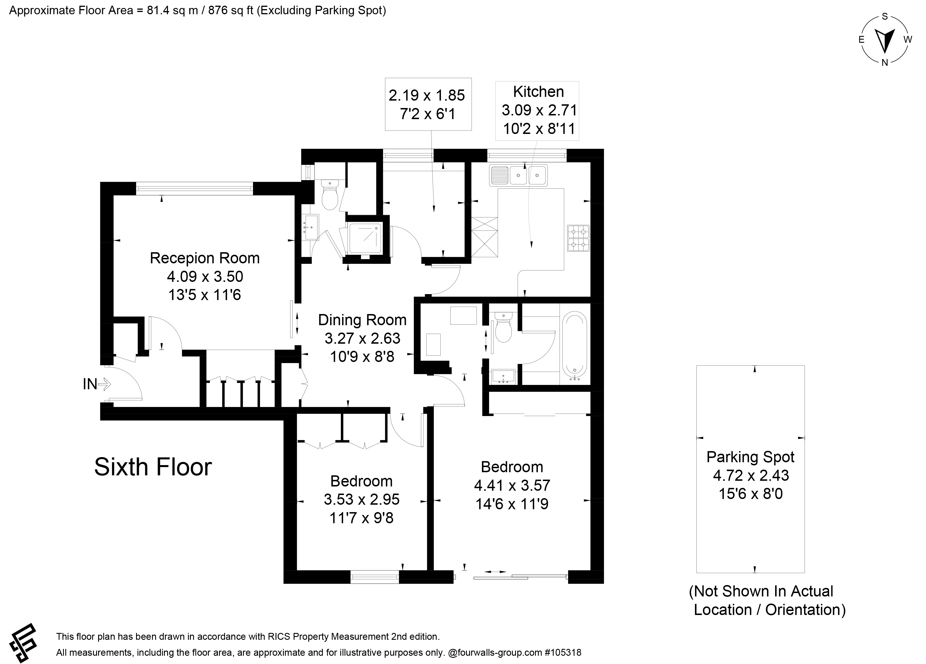 31, Thamespoint, Teddington floorplan