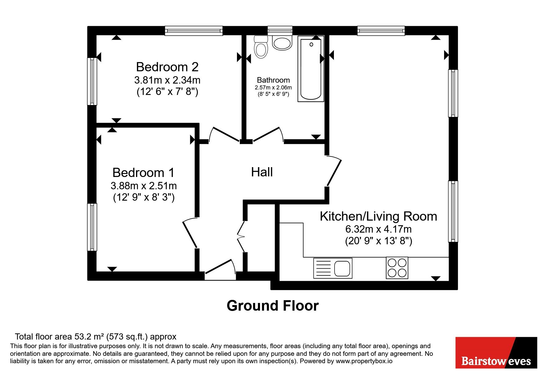 Apartment 1, Levon House, 4, Childer Close, Coventry floorplan