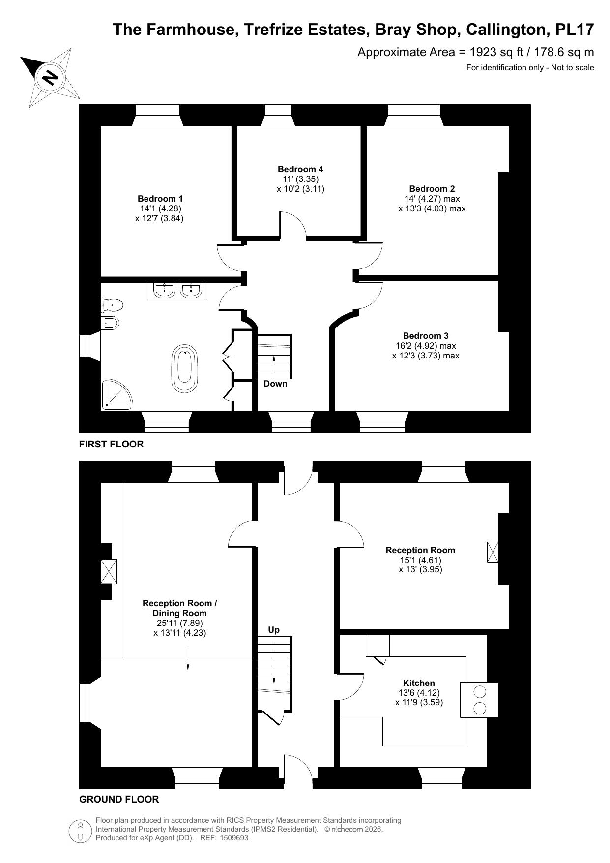 Trefize Estates,The Farmhouse, Callington floorplan