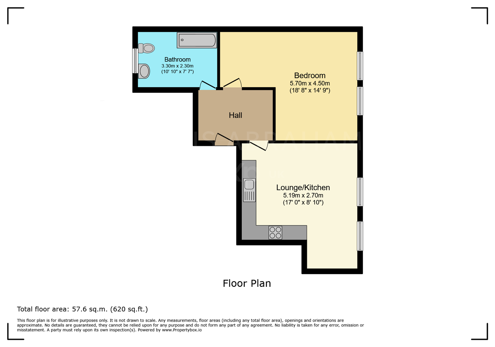 77,Flat 1, John Street, Porthcawl floorplan