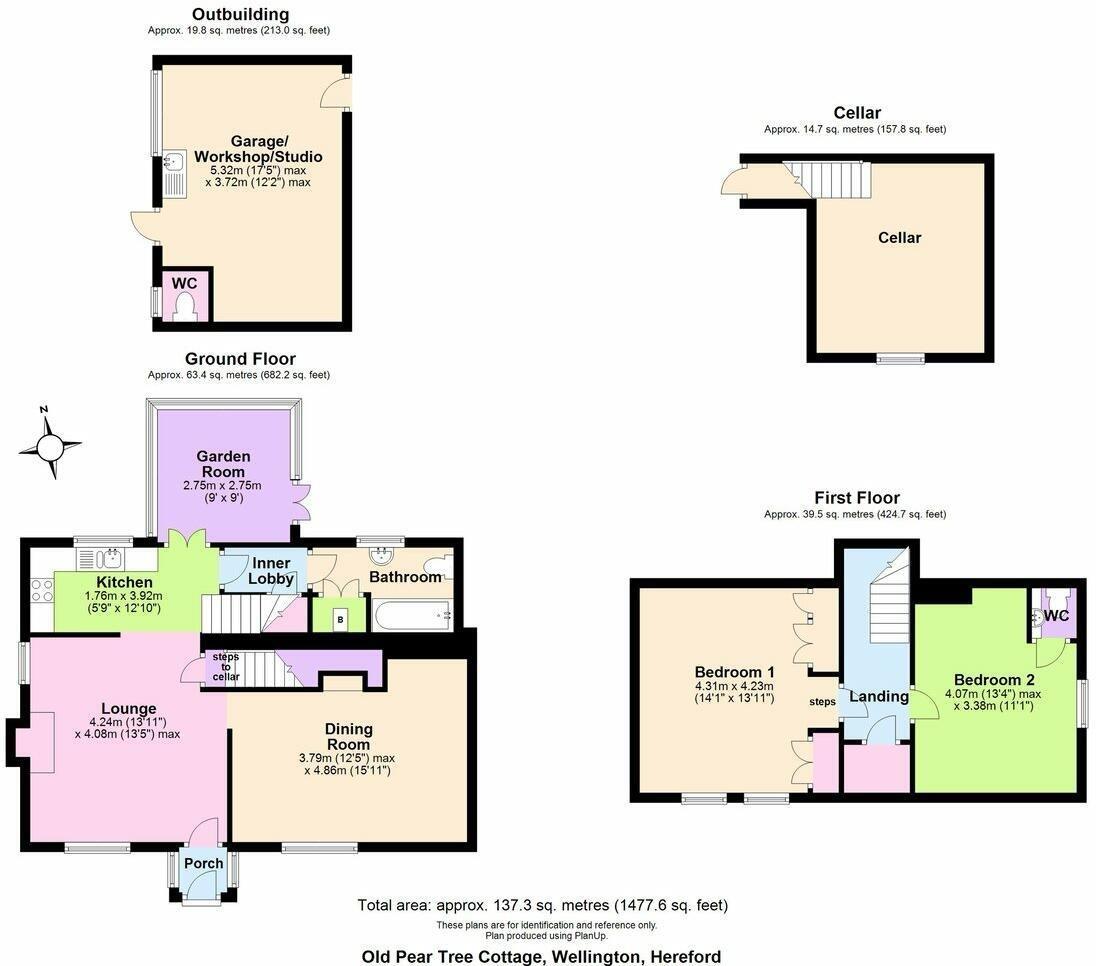 Old Peartree Cottage, Wellington, Hereford floorplan