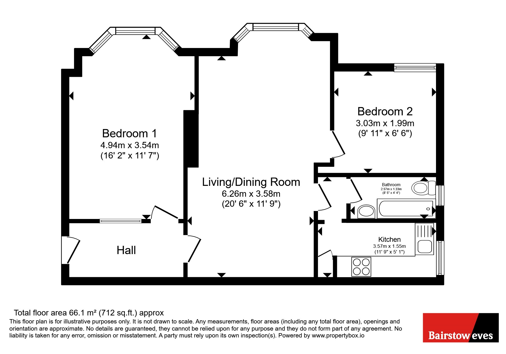 Flat 14, Trevarra Court 30-32,, Bouverie Road West, Kent floorplan