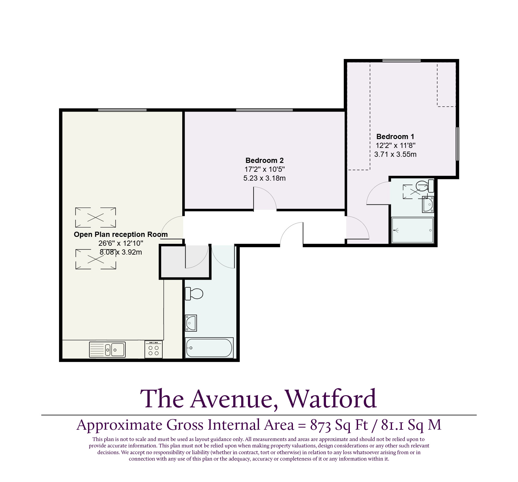 Flat 8, 30, The Avenue, Hertfordshire floorplan