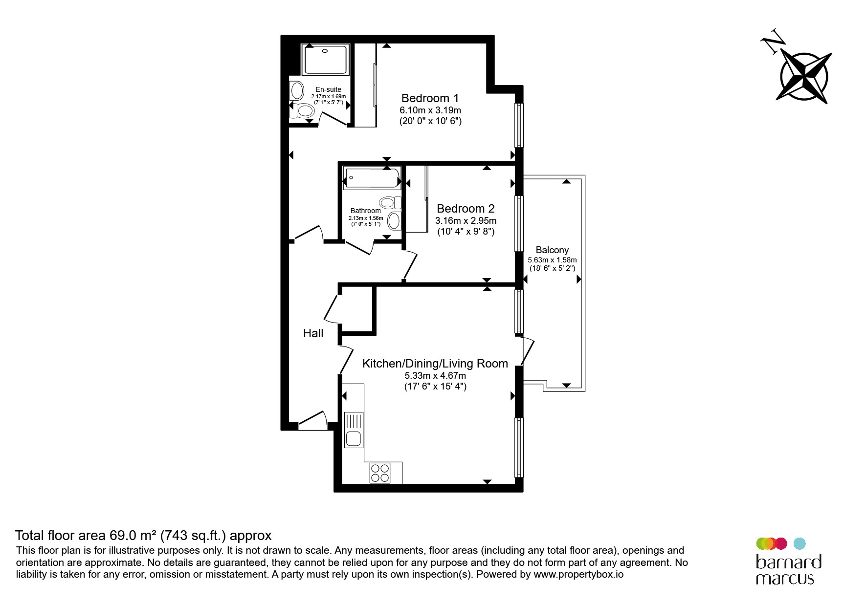 9, Rosebery House, 57, East Street, Epsom floorplan