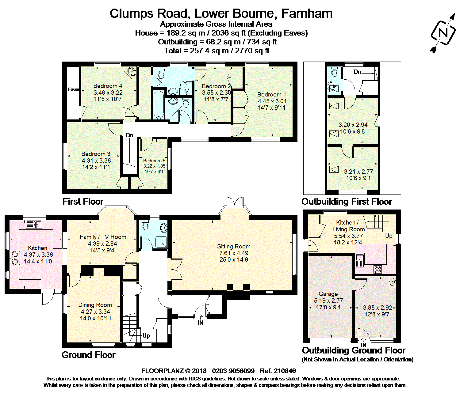5 Bedrooms Detached house for sale in Clumps Road, Lower Bourne, Farnham, Surrey GU10