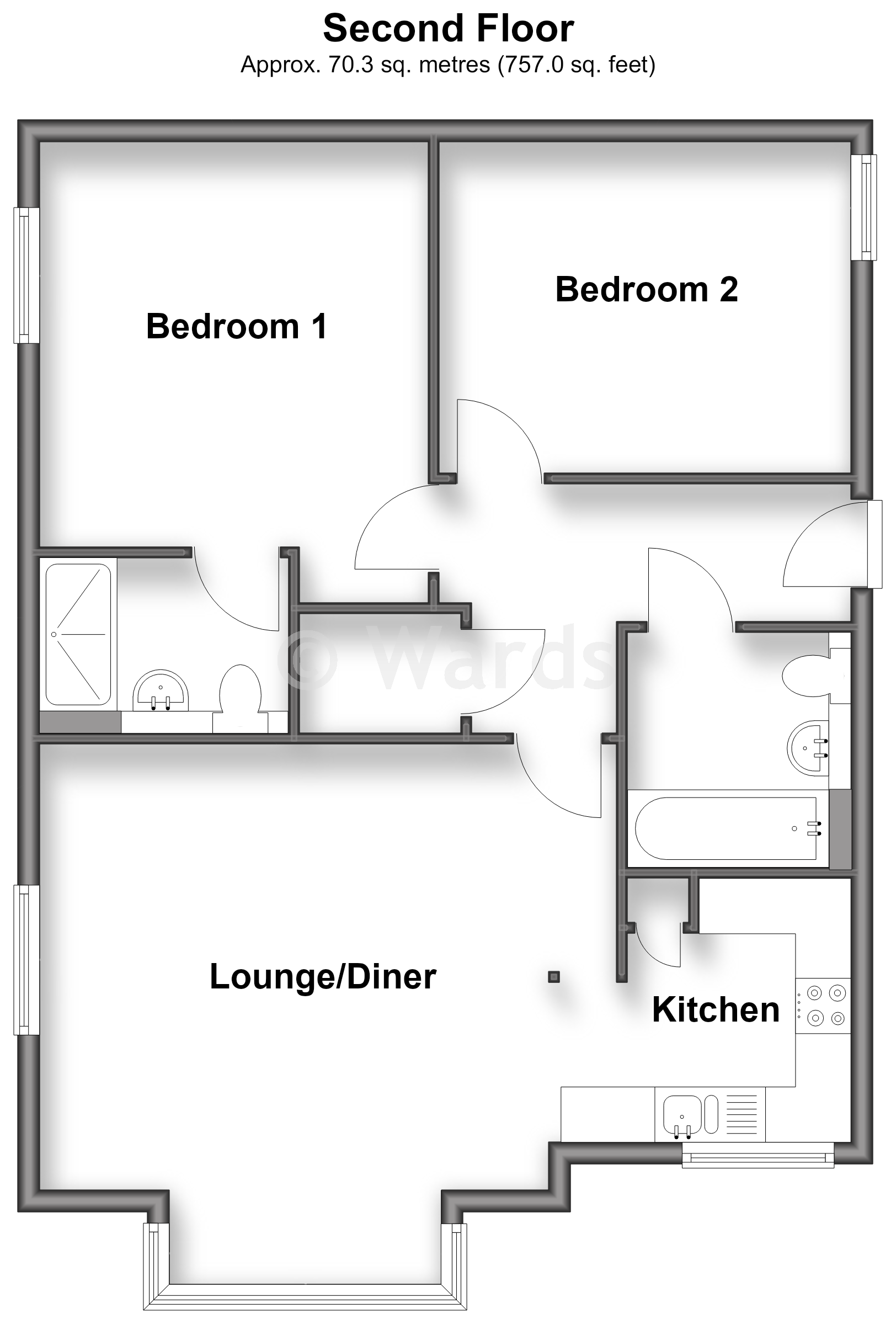 Webster House, Greystone Square, Rochester floorplan