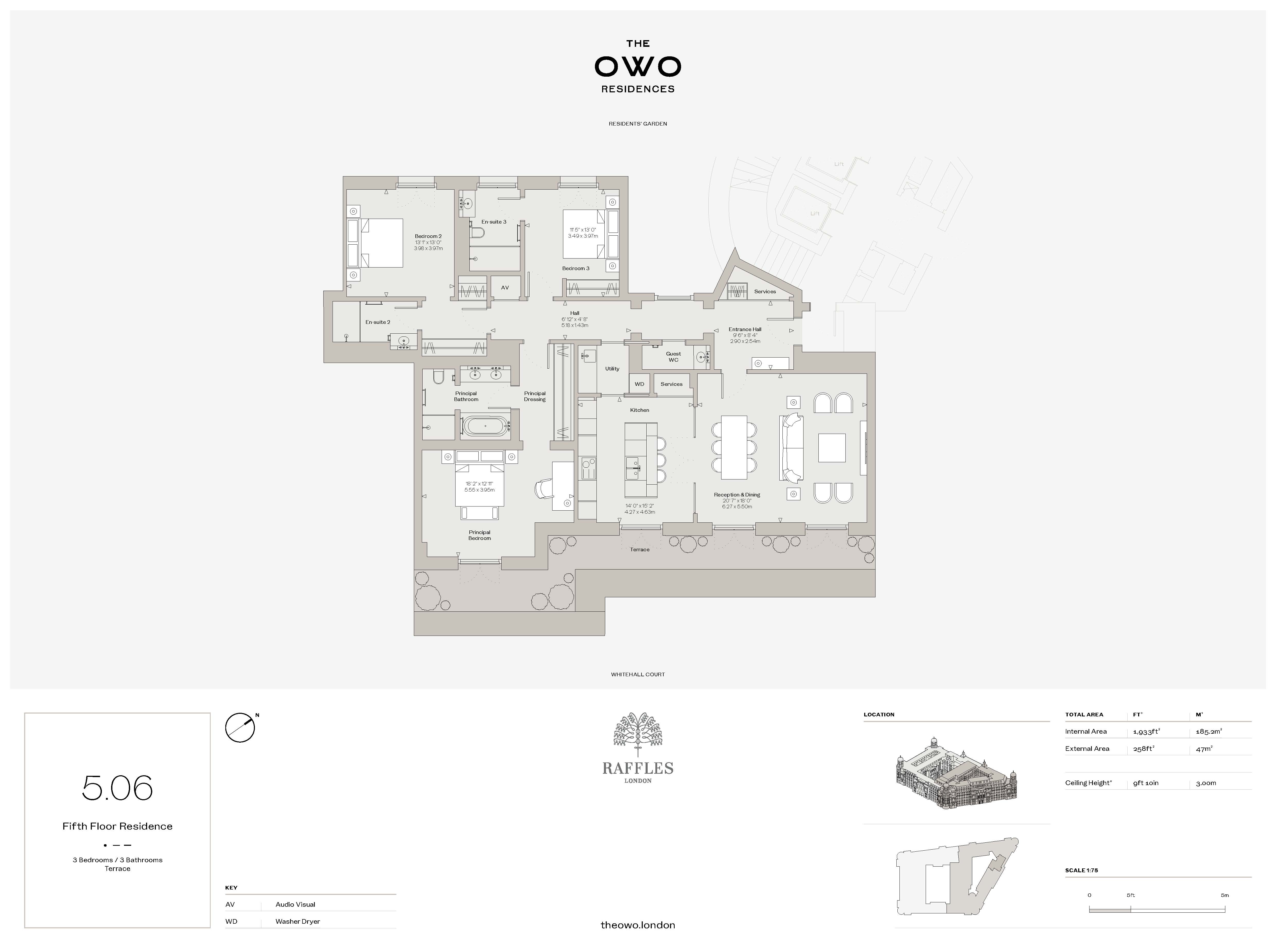 The OWO Residences by Raffles, London floorplan