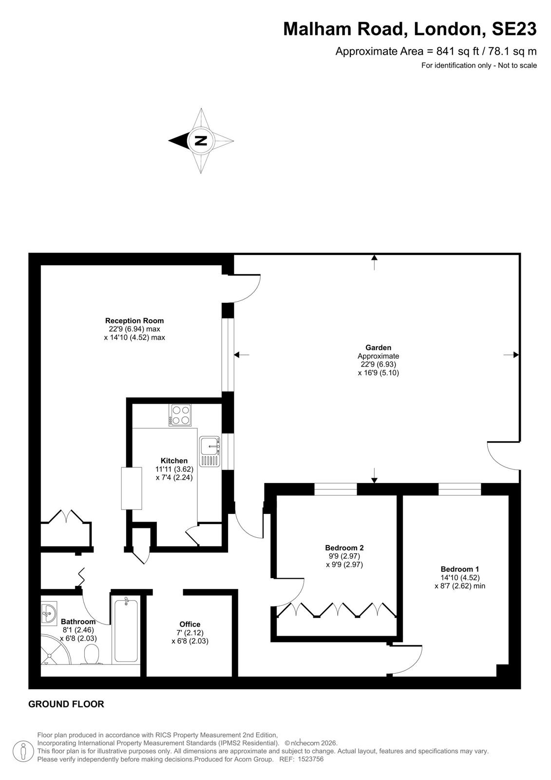 91, Malham Road, London floorplan