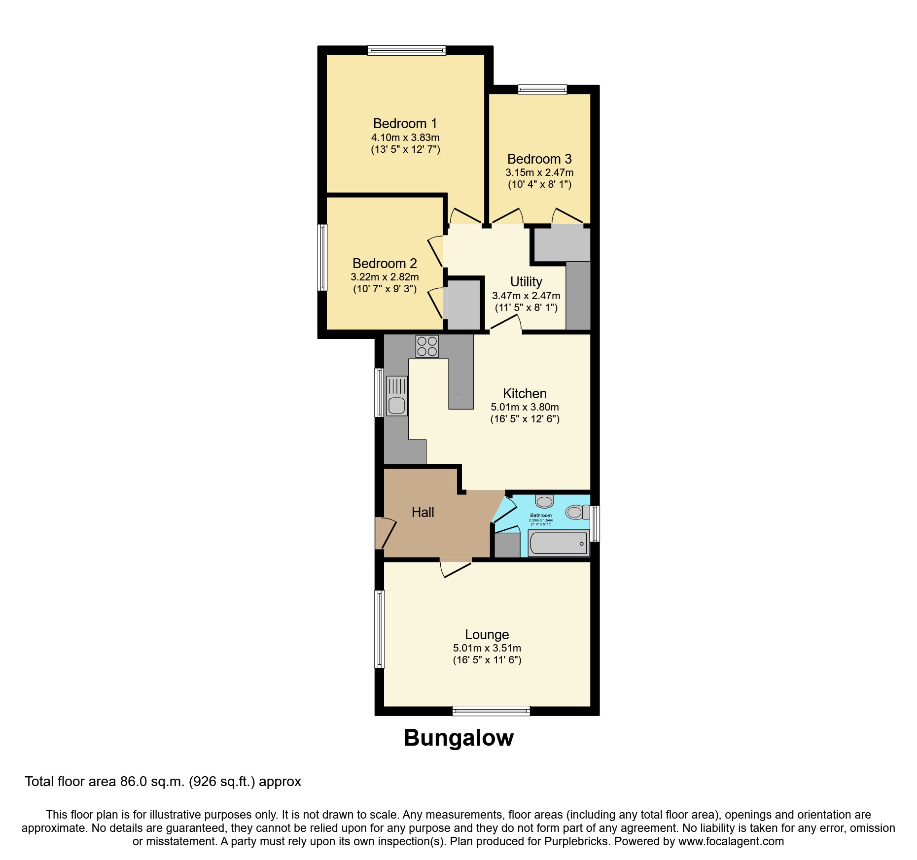 65, Forest Road, Sutton-in-Ashfield floorplan