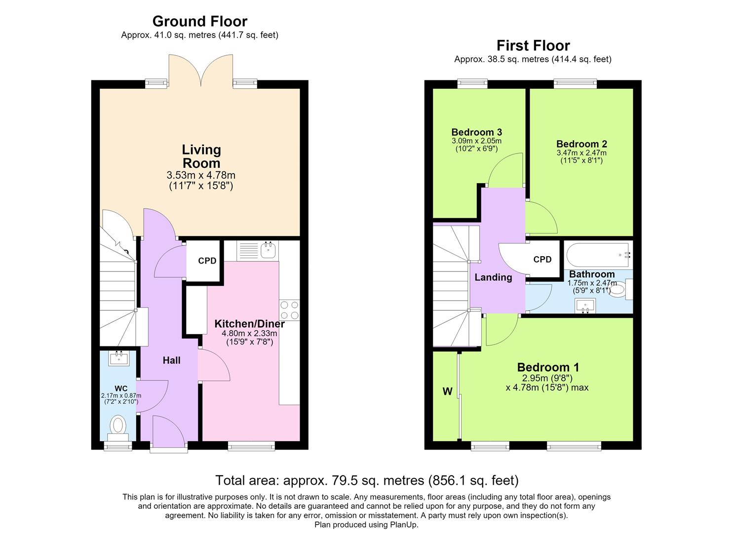 11, Manders Croft, Southam floorplan