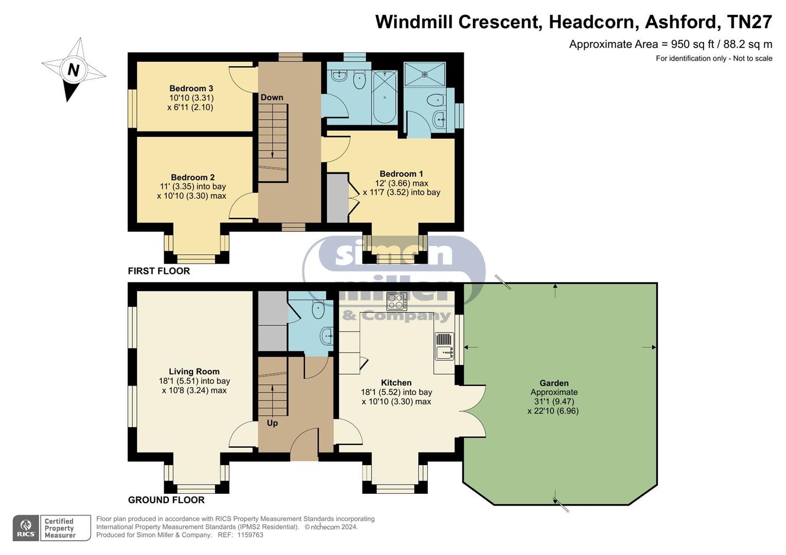 16, Windmill Crescent, Ashford floorplan