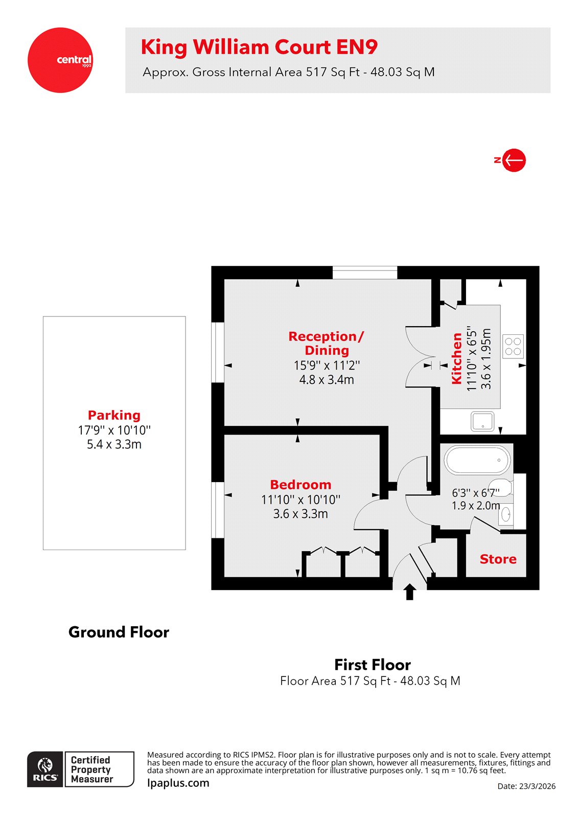 4, King William Court, Waltham Abbey floorplan