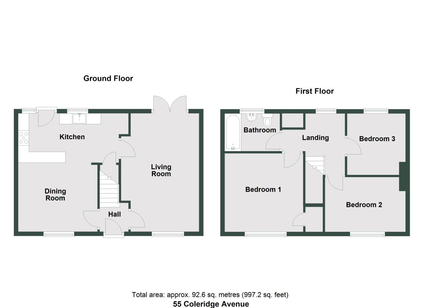 55, Coleridge Avenue, Penarth floorplan