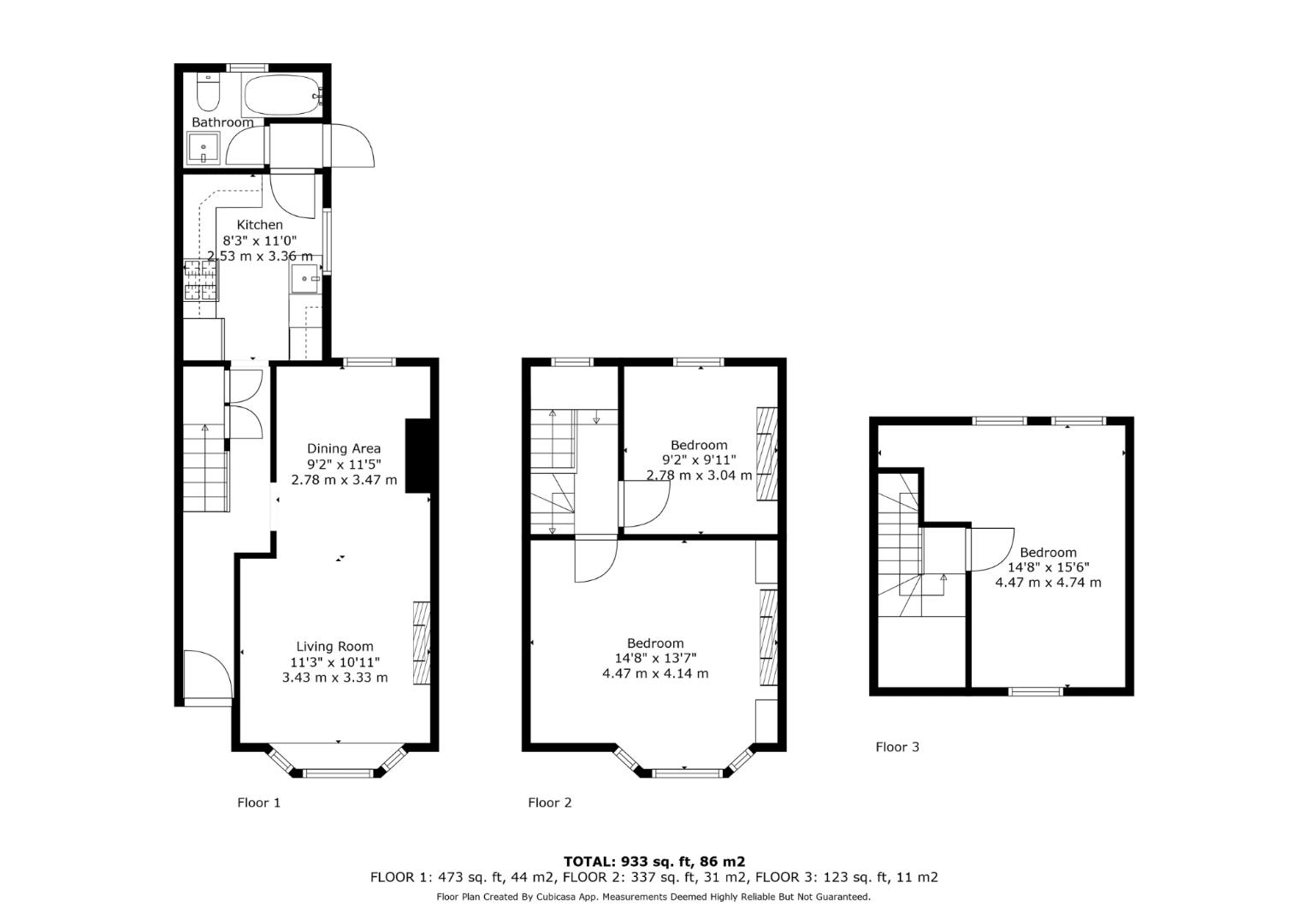 Upper Maisonette, 125, Livingstone Road, Hove floorplan