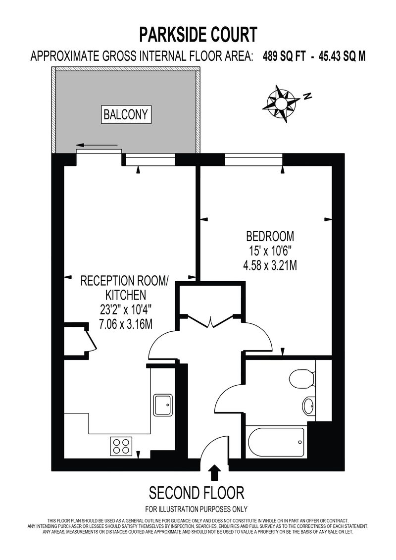 Flat 37 Parkside Court 15, Booth Road, London floorplan