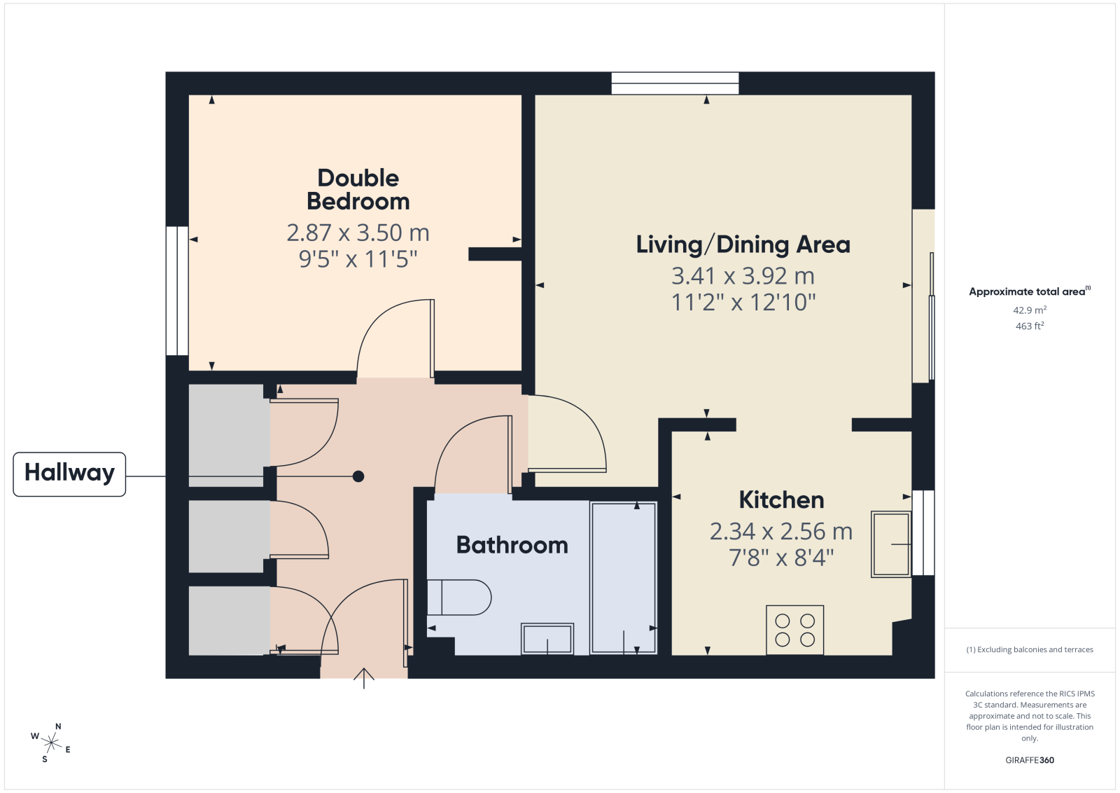 Flat 4, 6 Sable Close, Southampton floorplan
