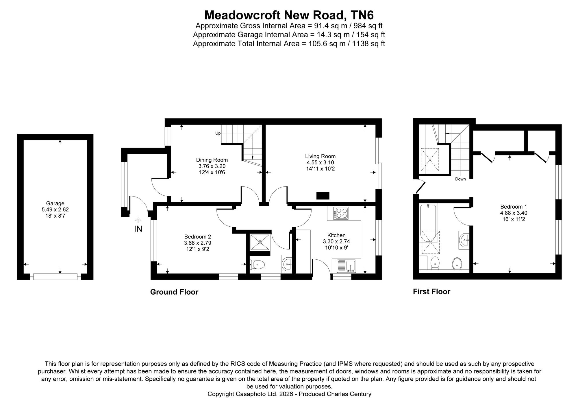 Meadowcroft New Road, Crowborough floorplan