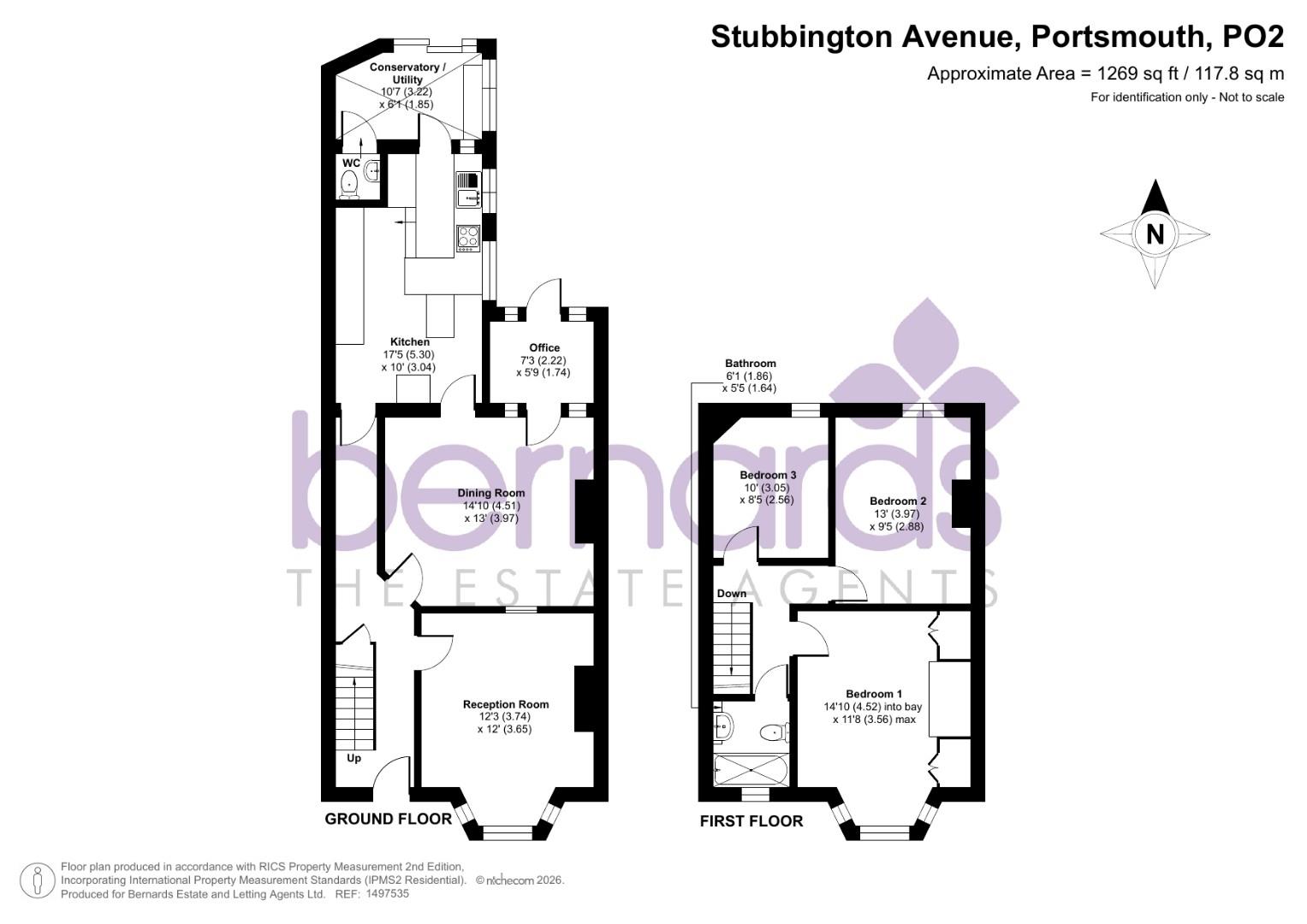 141, Stubbington Avenue, Portsmouth floorplan