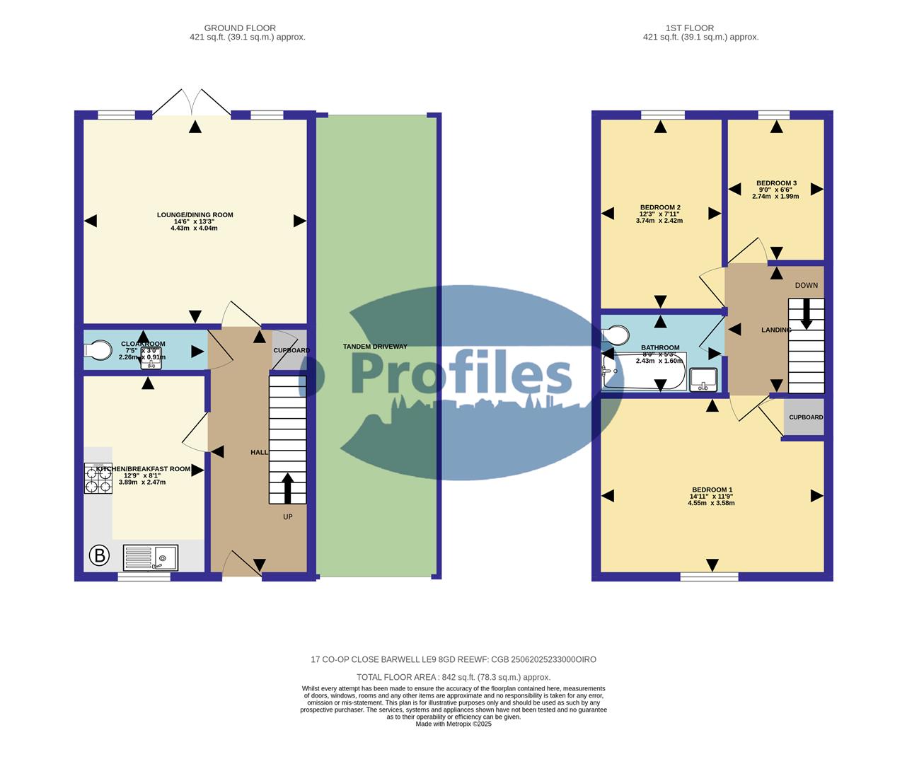 17, Co-Op Close, Barwell floorplan