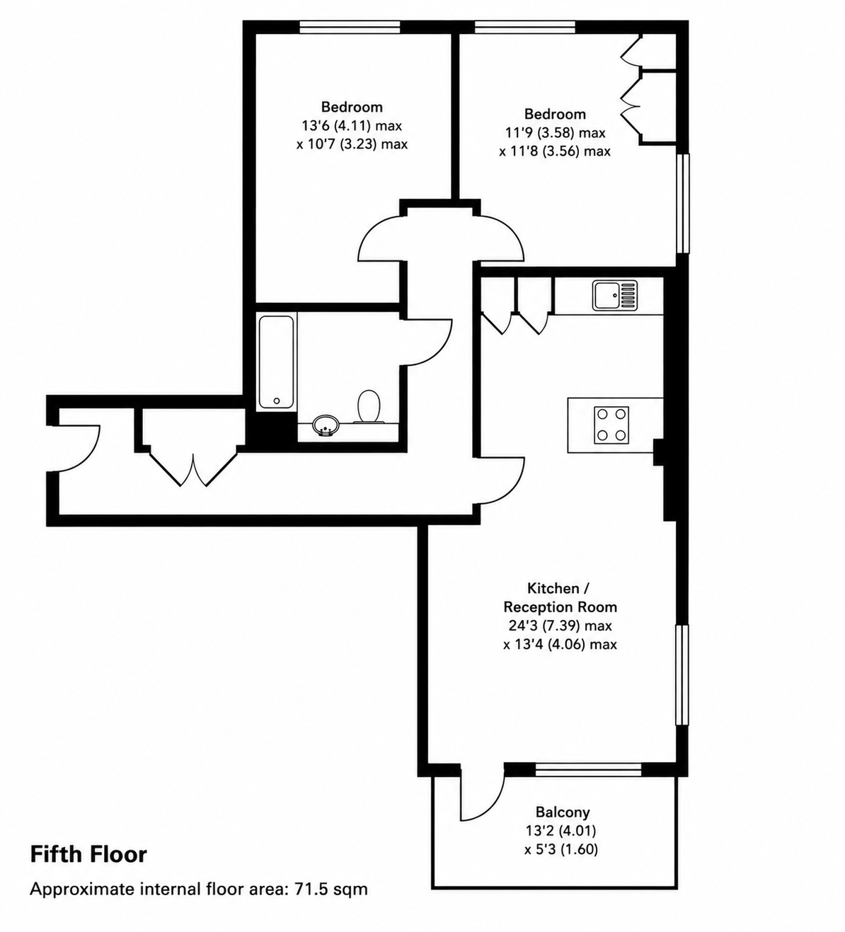 Flat 28 Dower Court, Silwood Street, London, Silwood Street, London, London floorplan