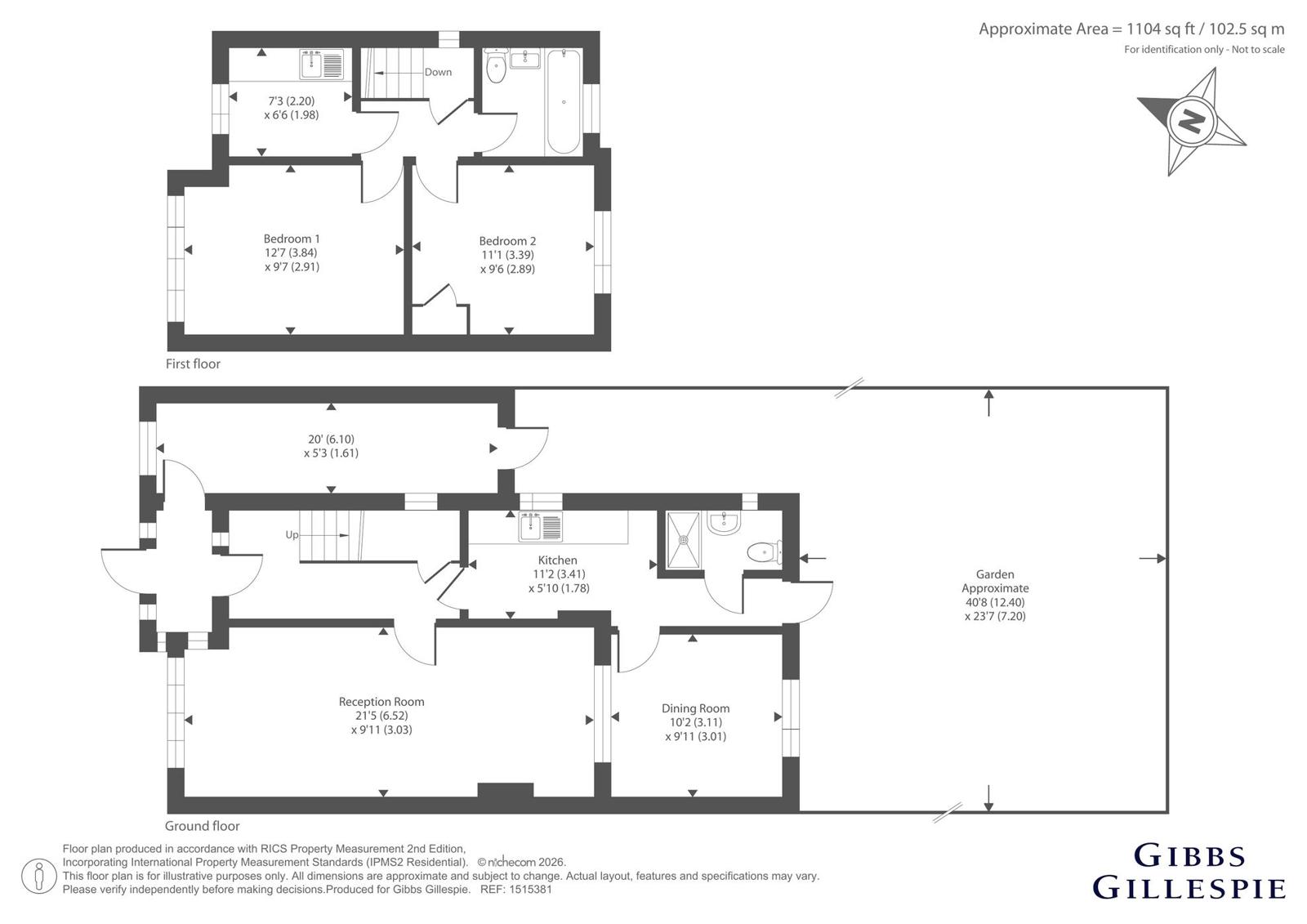130, Taunton Way, Middlesex floorplan