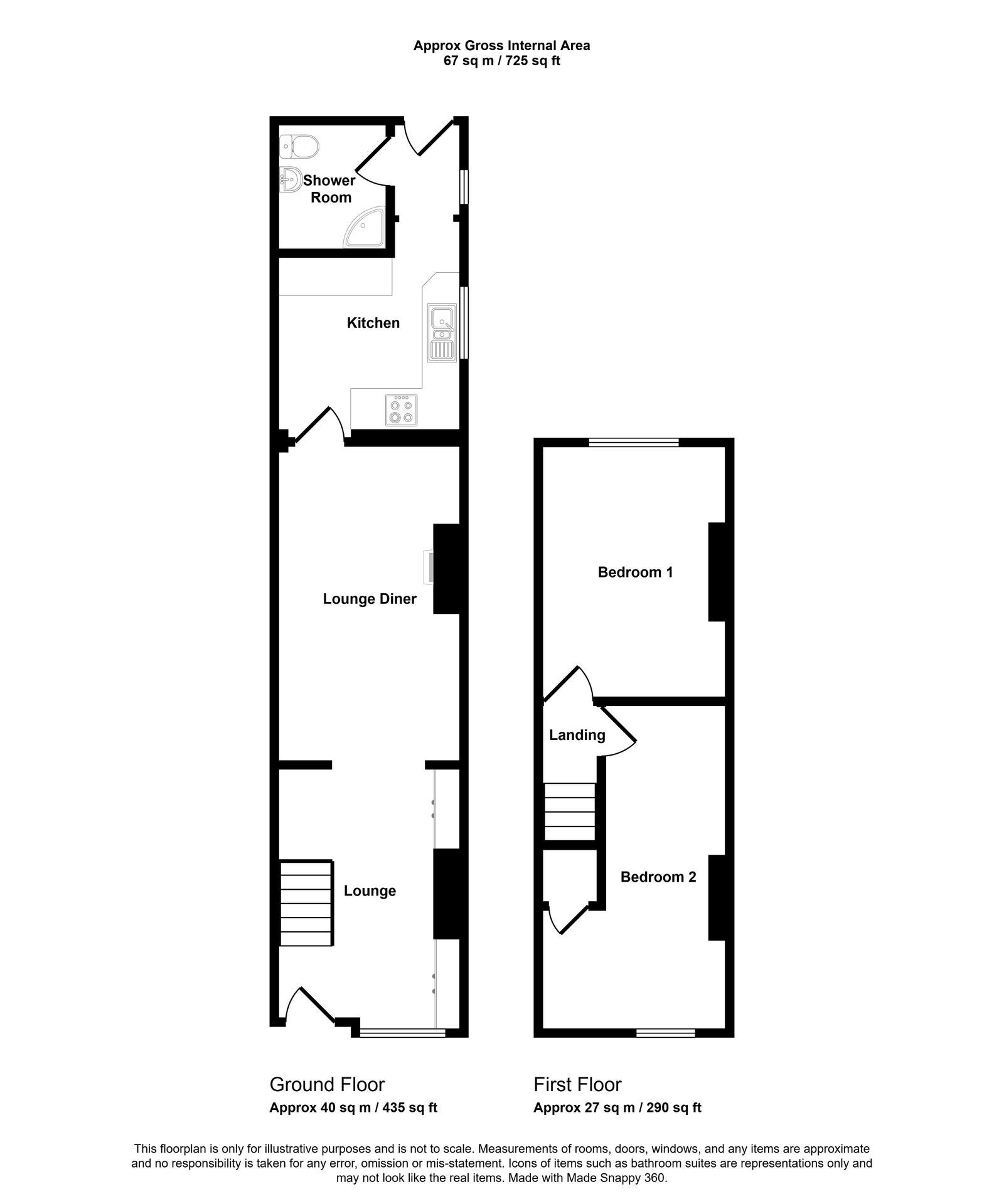 32, Cottage Street, Kingswinford floorplan