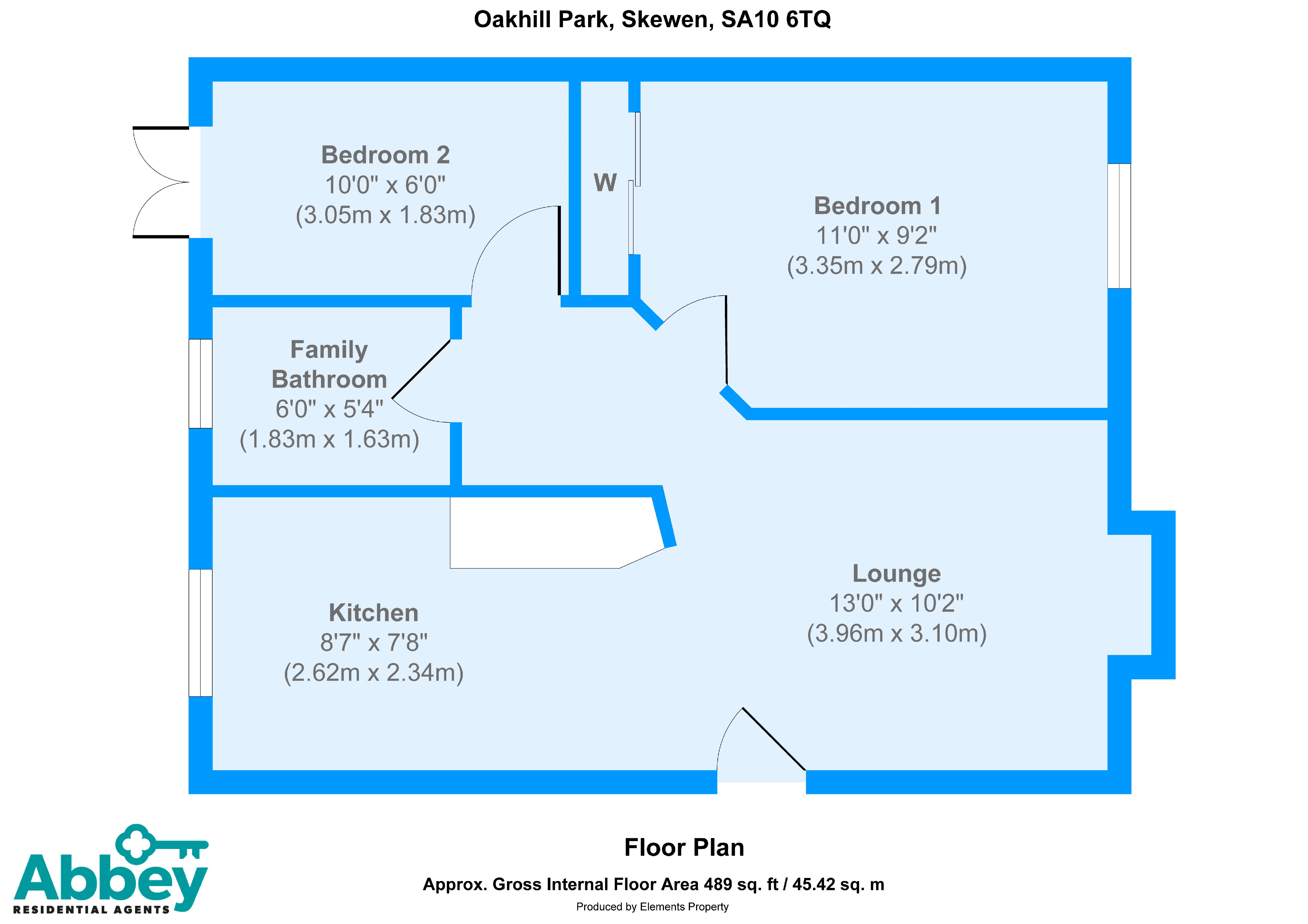 65, Oak Hill Park, Neath floorplan